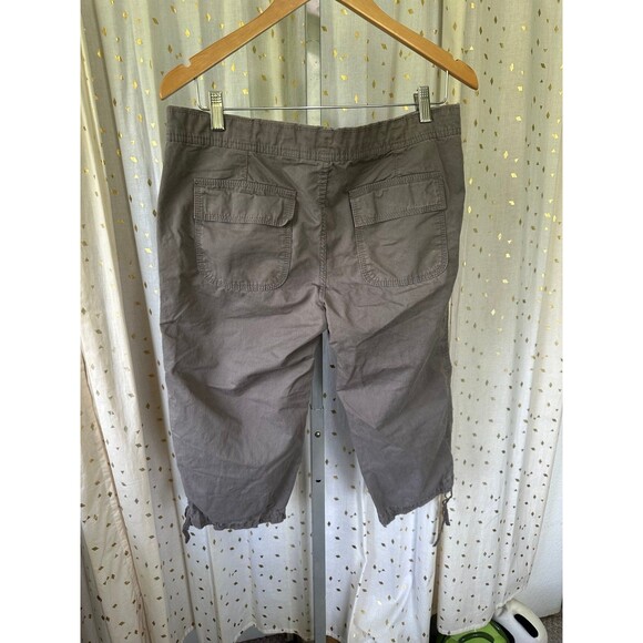 Old Navy's Women's 100% Cotton Classic Rise Drawstring Tie Hem Crop Pants M - Picture 3 of 6